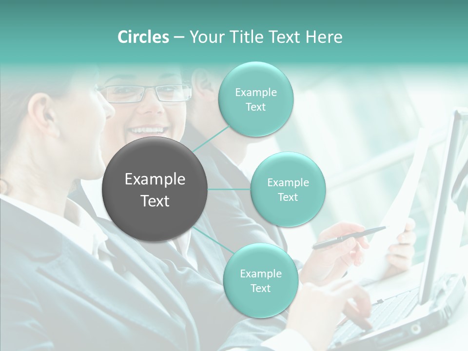 Businesswoman Teamwork Professional PowerPoint Template