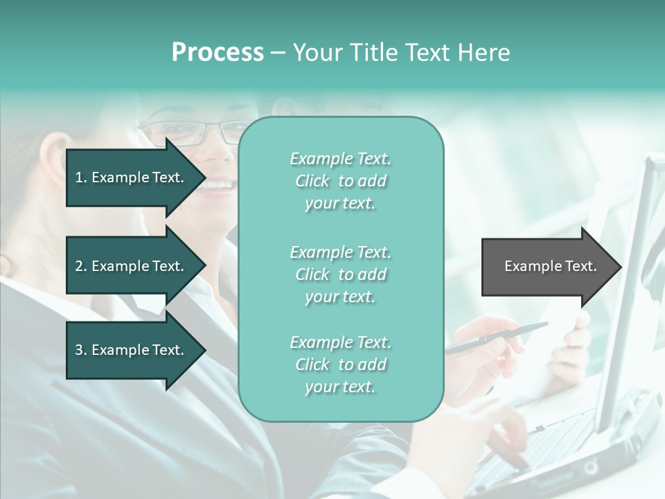 Businesswoman Teamwork Professional PowerPoint Template