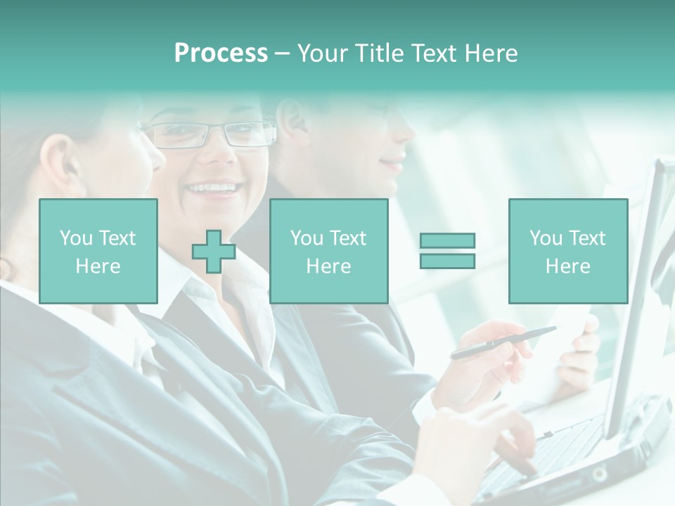 Businesswoman Teamwork Professional PowerPoint Template