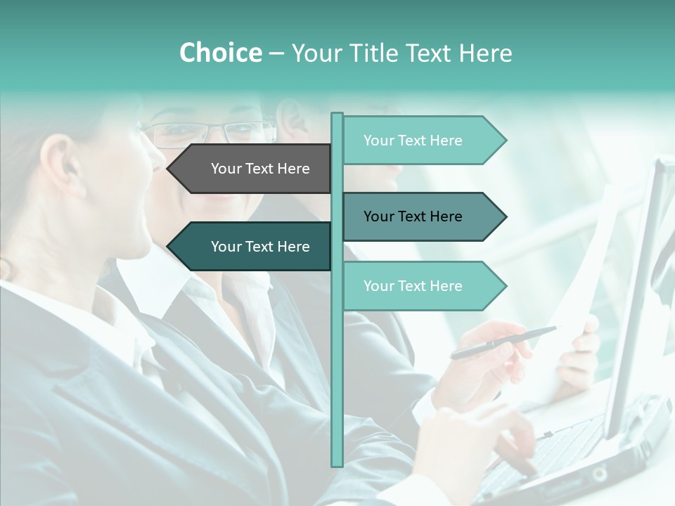 Businesswoman Teamwork Professional PowerPoint Template