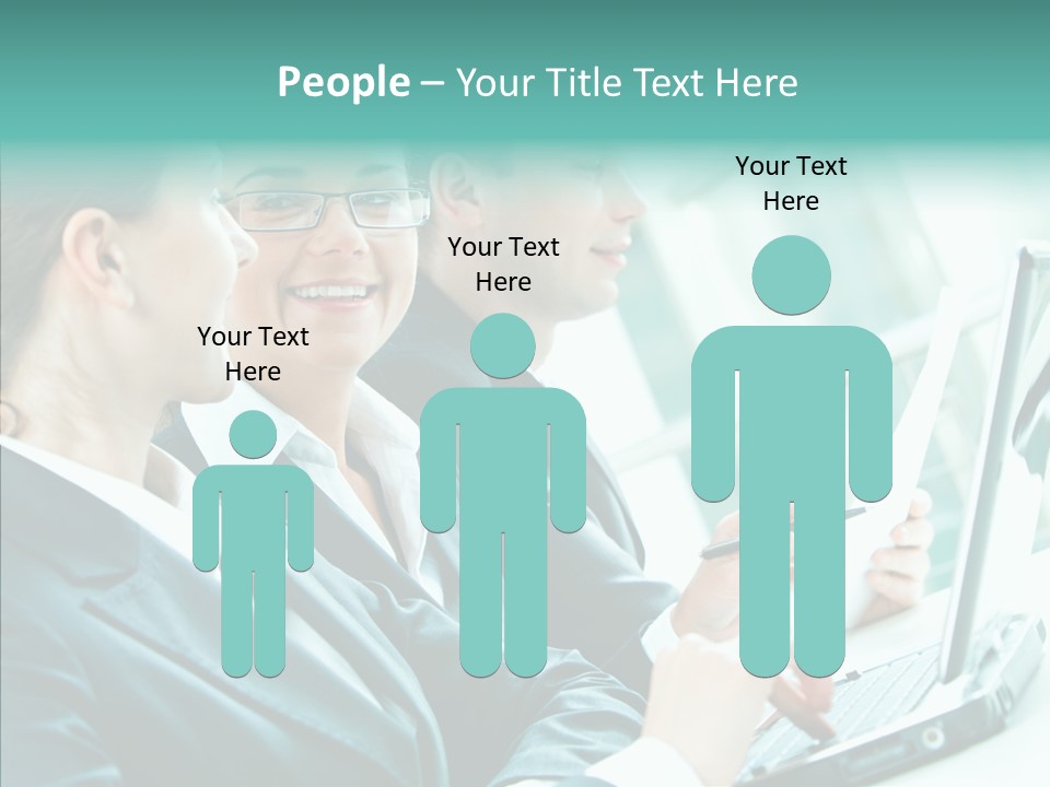 Businesswoman Teamwork Professional PowerPoint Template