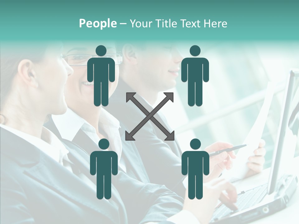 Businesswoman Teamwork Professional PowerPoint Template