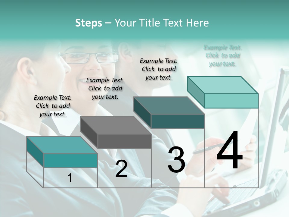 Businesswoman Teamwork Professional PowerPoint Template