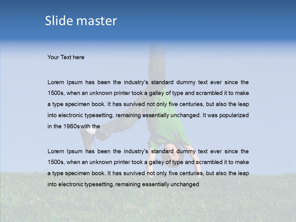 Tween Hilltop Cartwheel PowerPoint Template