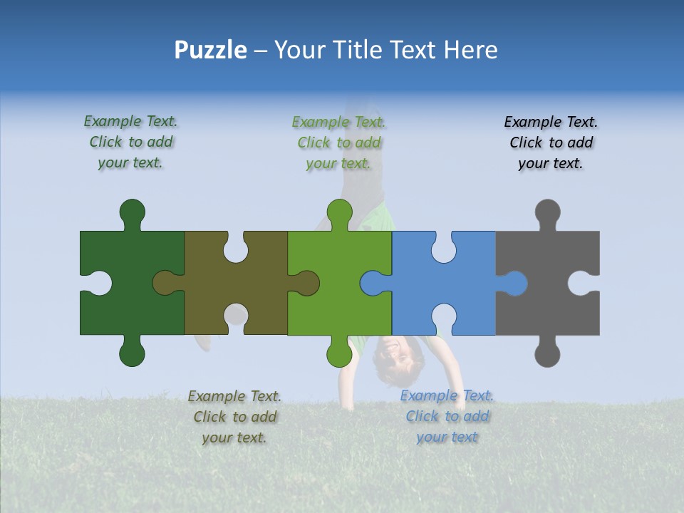 Tween Hilltop Cartwheel PowerPoint Template