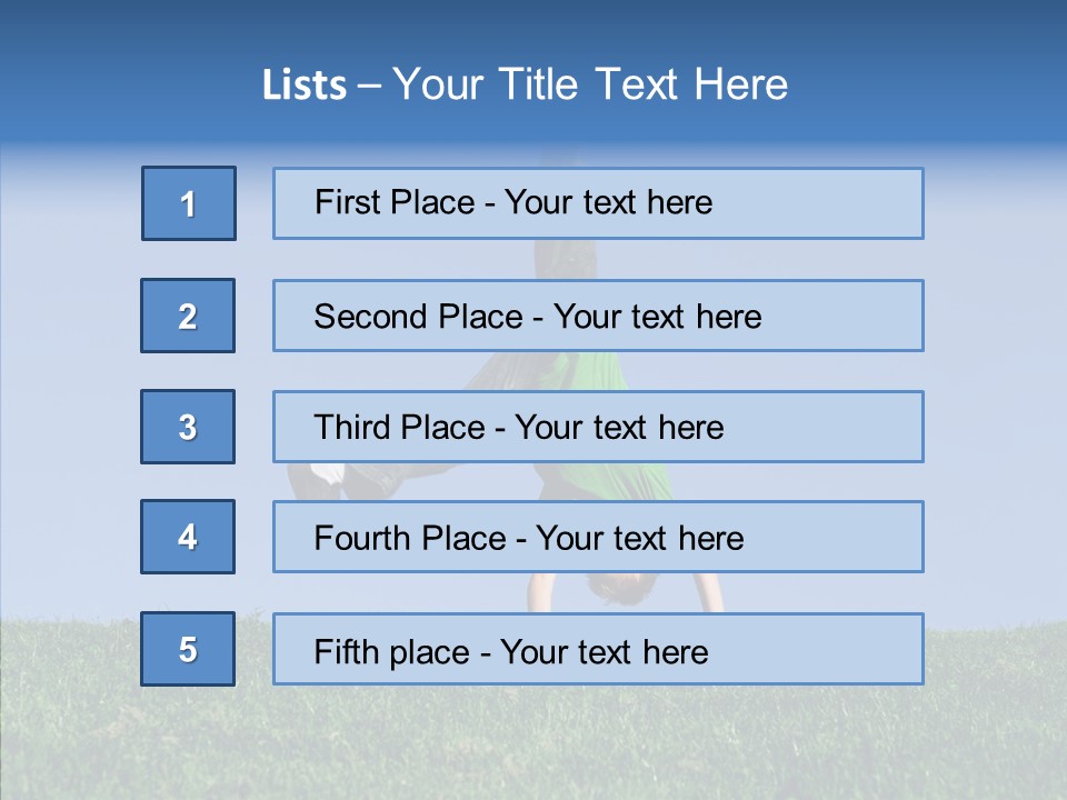 Tween Hilltop Cartwheel PowerPoint Template