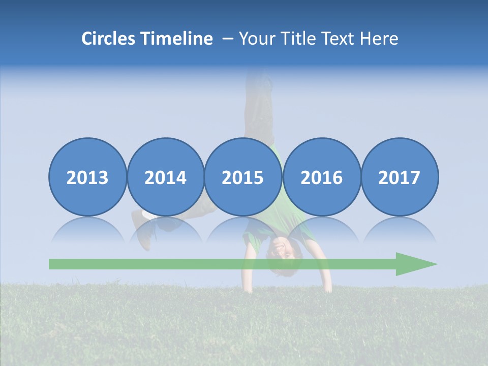 Tween Hilltop Cartwheel PowerPoint Template