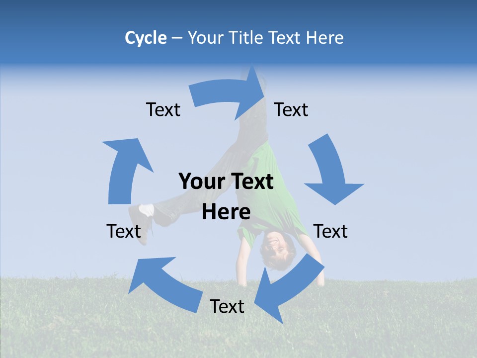 Tween Hilltop Cartwheel PowerPoint Template