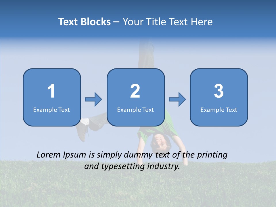 Tween Hilltop Cartwheel PowerPoint Template
