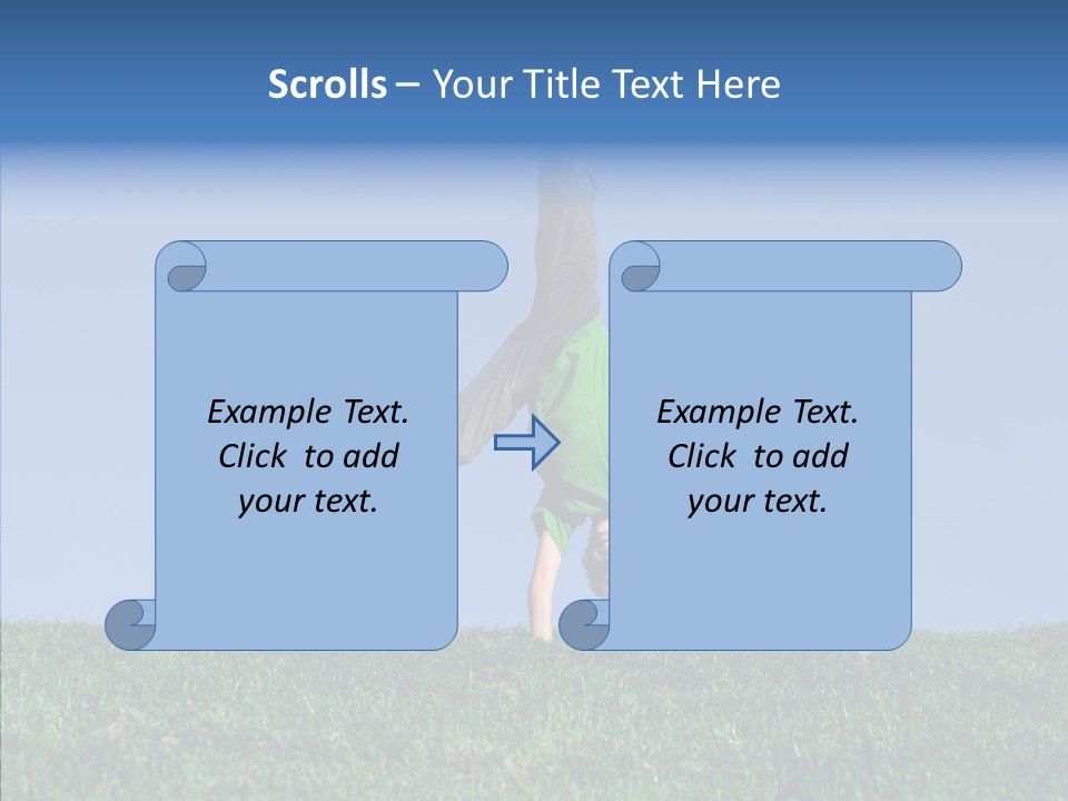 Tween Hilltop Cartwheel PowerPoint Template