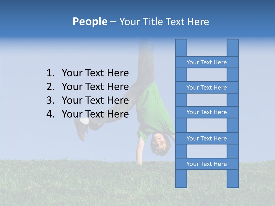 Tween Hilltop Cartwheel PowerPoint Template