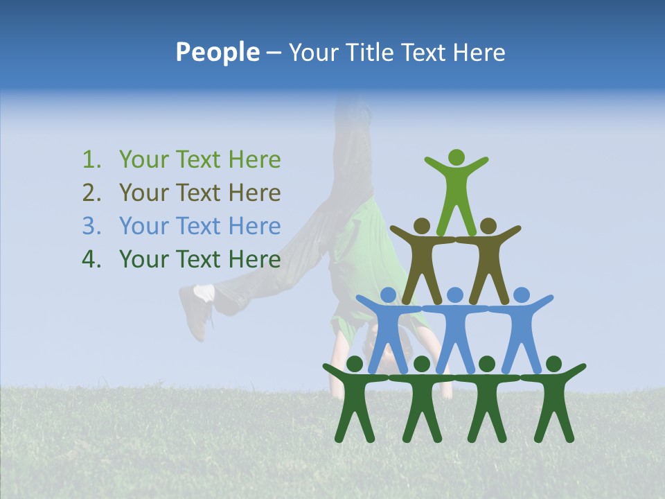Tween Hilltop Cartwheel PowerPoint Template