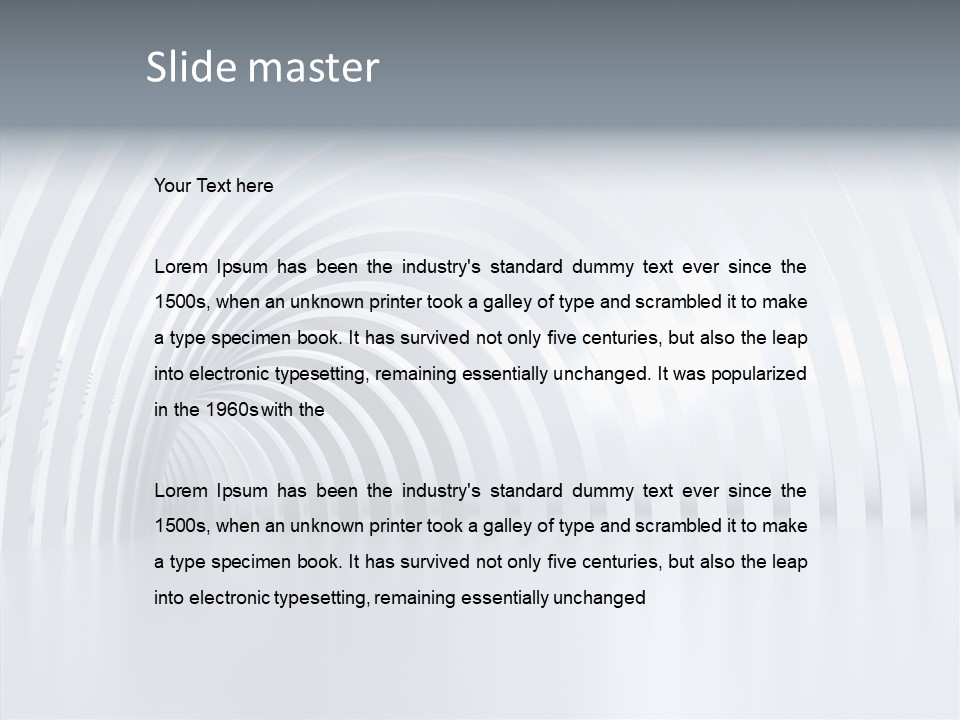 Hall Vanishing Illuminated PowerPoint Template