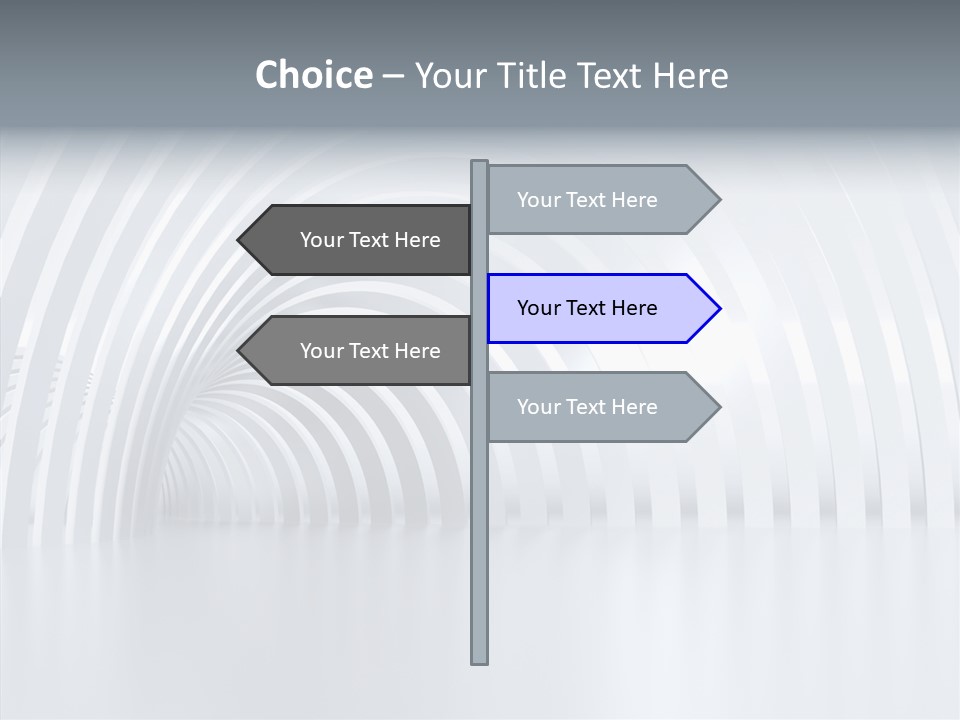 Hall Vanishing Illuminated PowerPoint Template