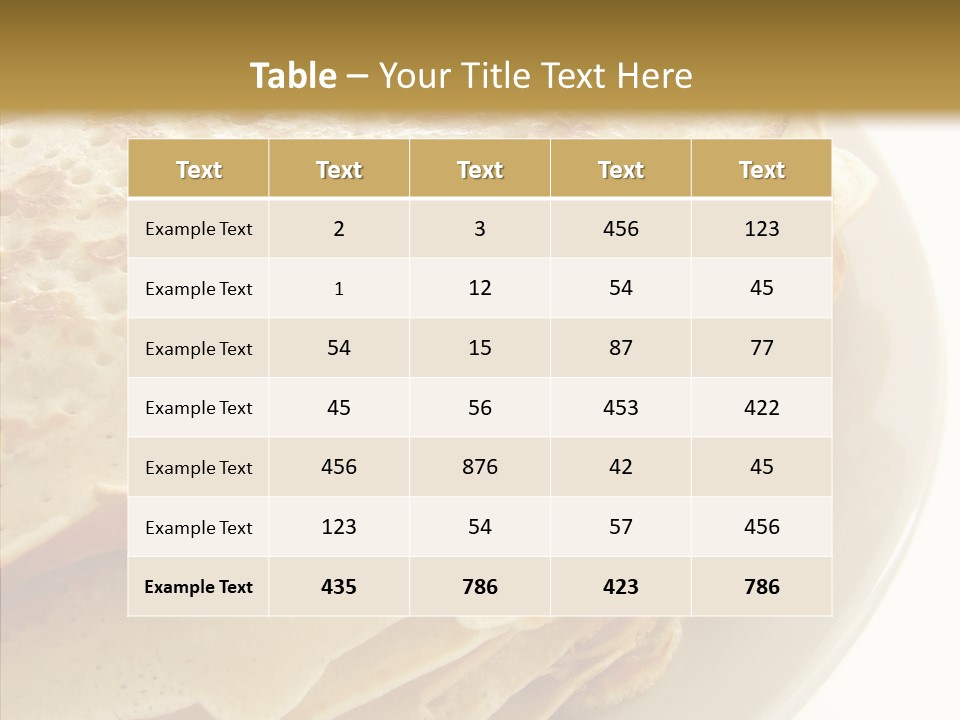 Pancake Bakery Food PowerPoint Template