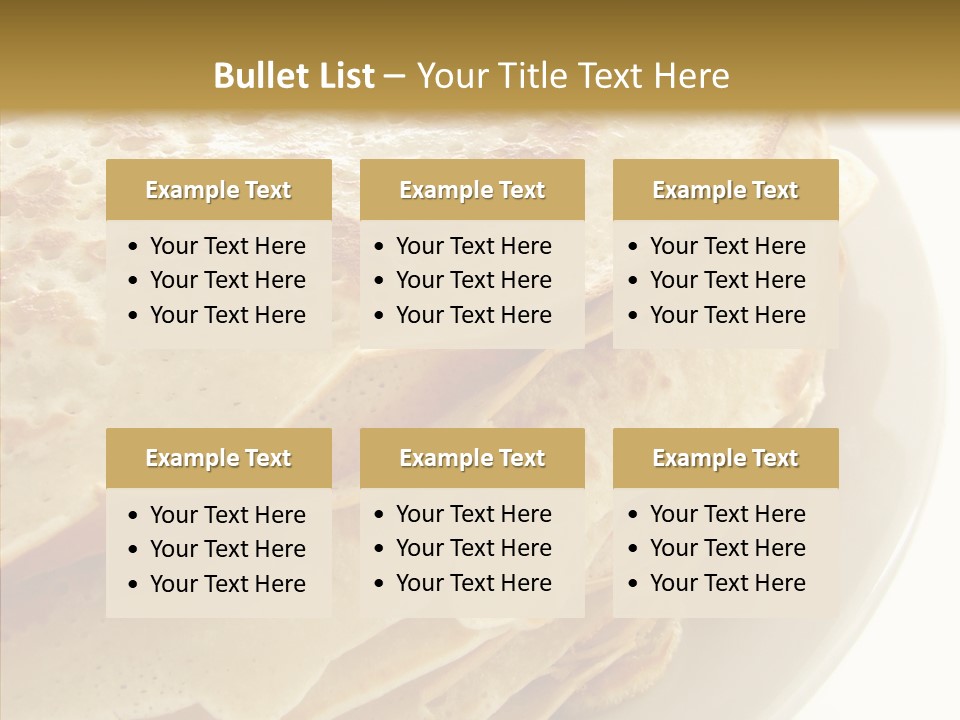 Pancake Bakery Food PowerPoint Template