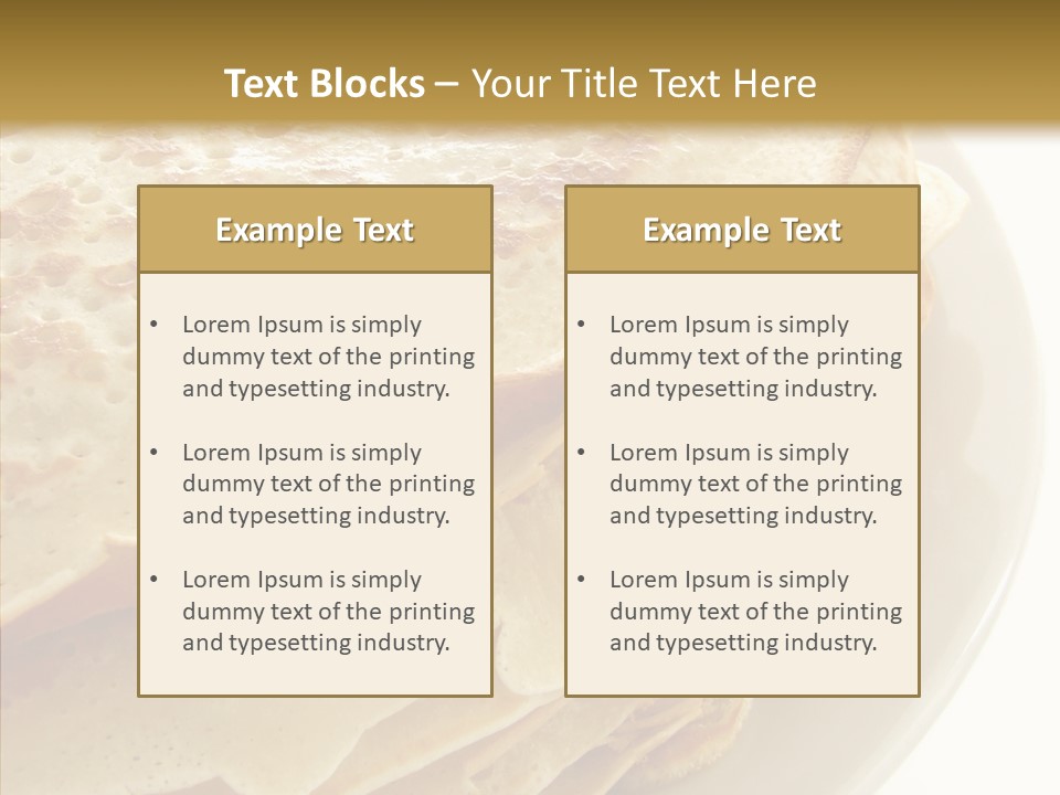 Pancake Bakery Food PowerPoint Template