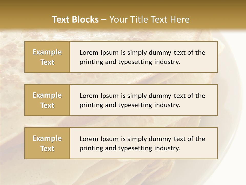 Pancake Bakery Food PowerPoint Template