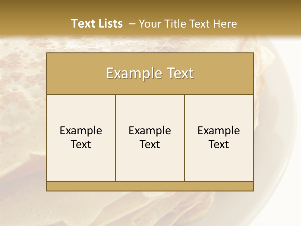 Pancake Bakery Food PowerPoint Template