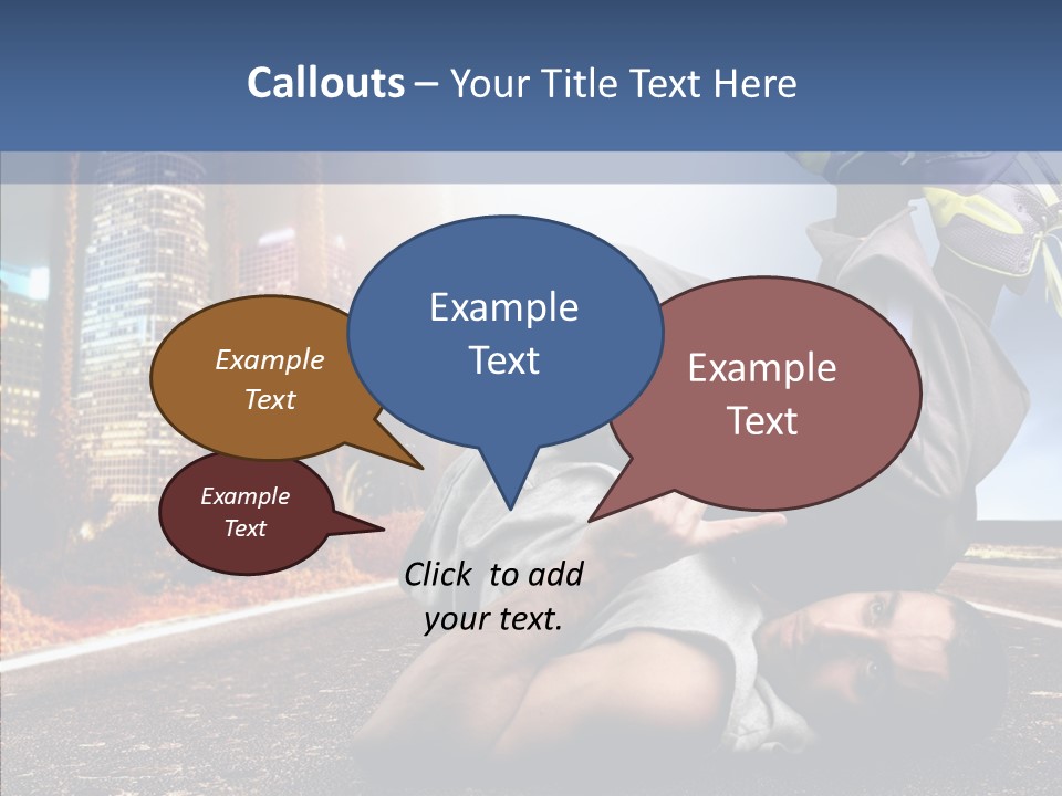 Travel Man Street PowerPoint Template