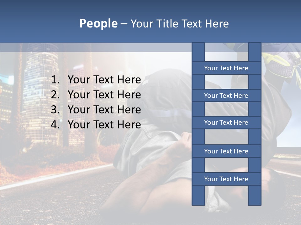 Travel Man Street PowerPoint Template