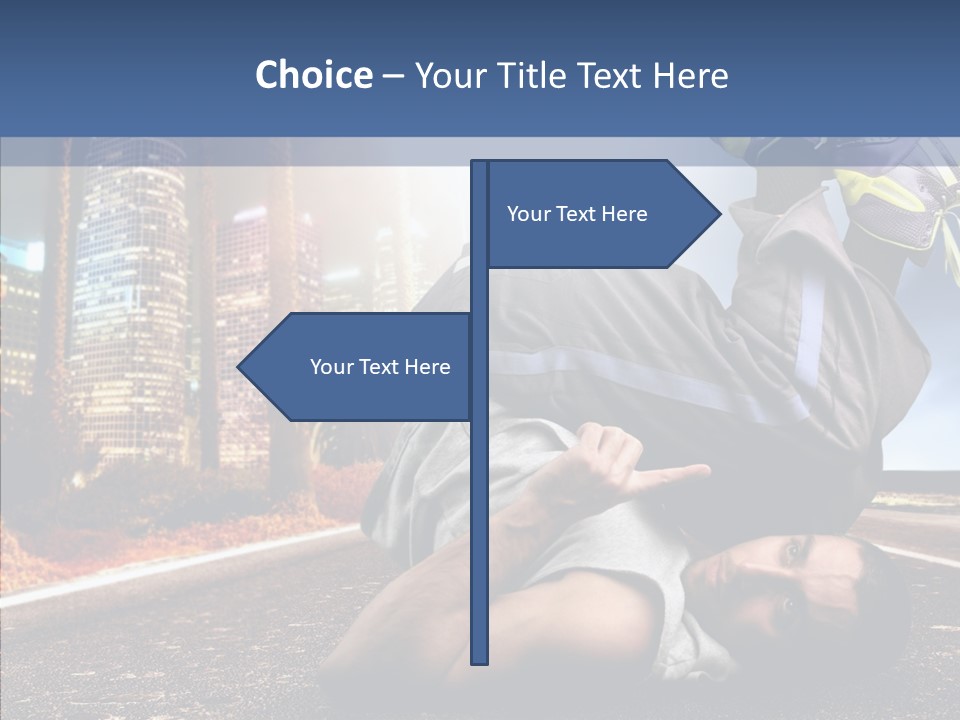 Travel Man Street PowerPoint Template