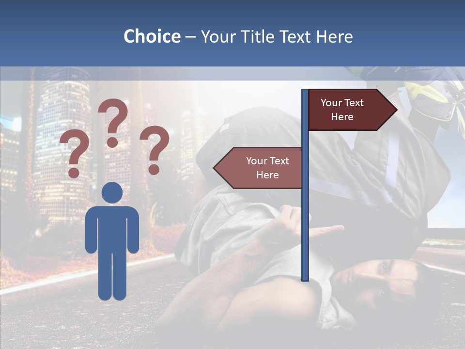 Travel Man Street PowerPoint Template