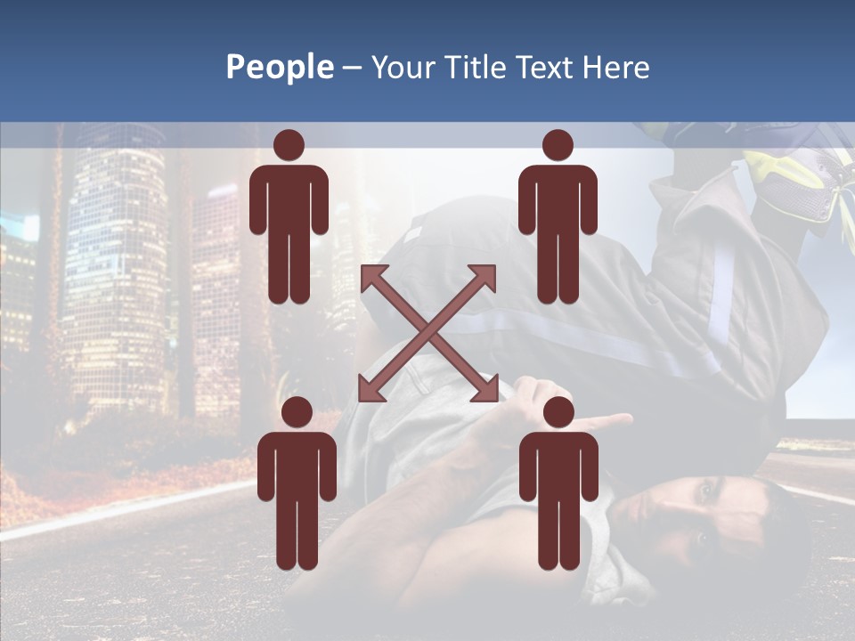 Travel Man Street PowerPoint Template