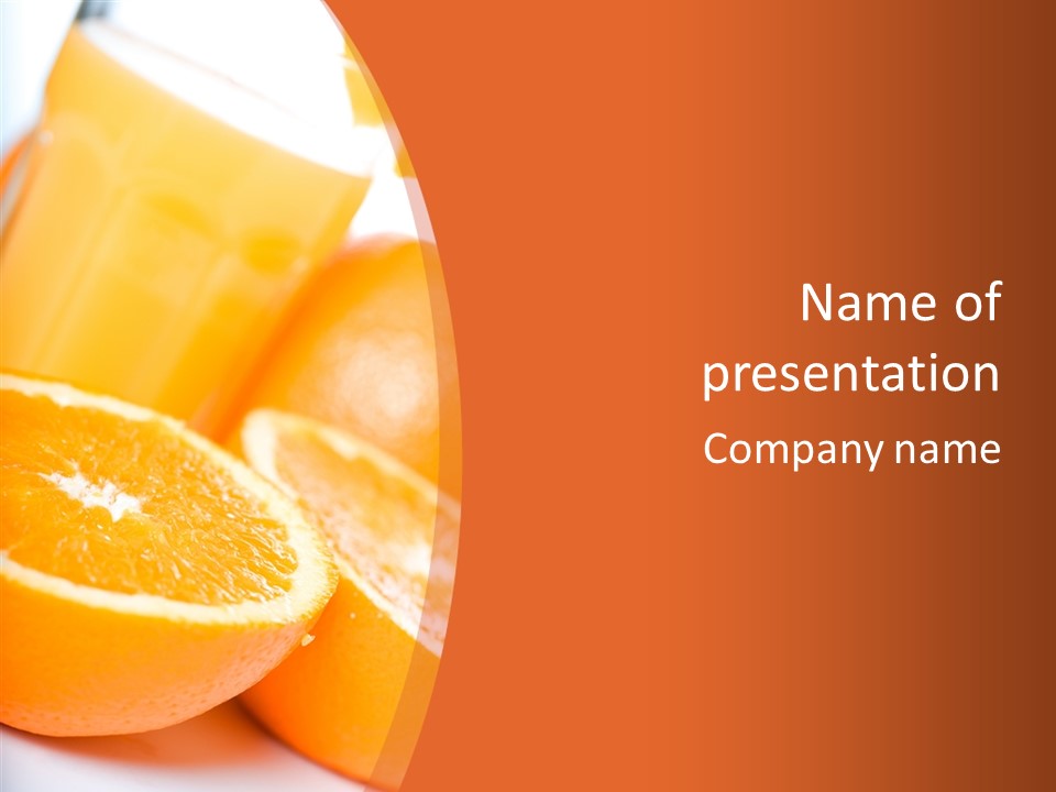 Beverage Snack Produce PowerPoint Template