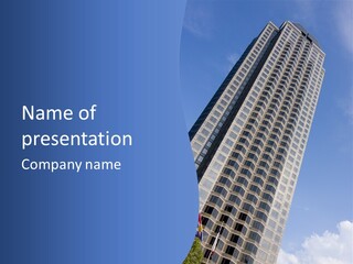 Metal Institution Building PowerPoint Template