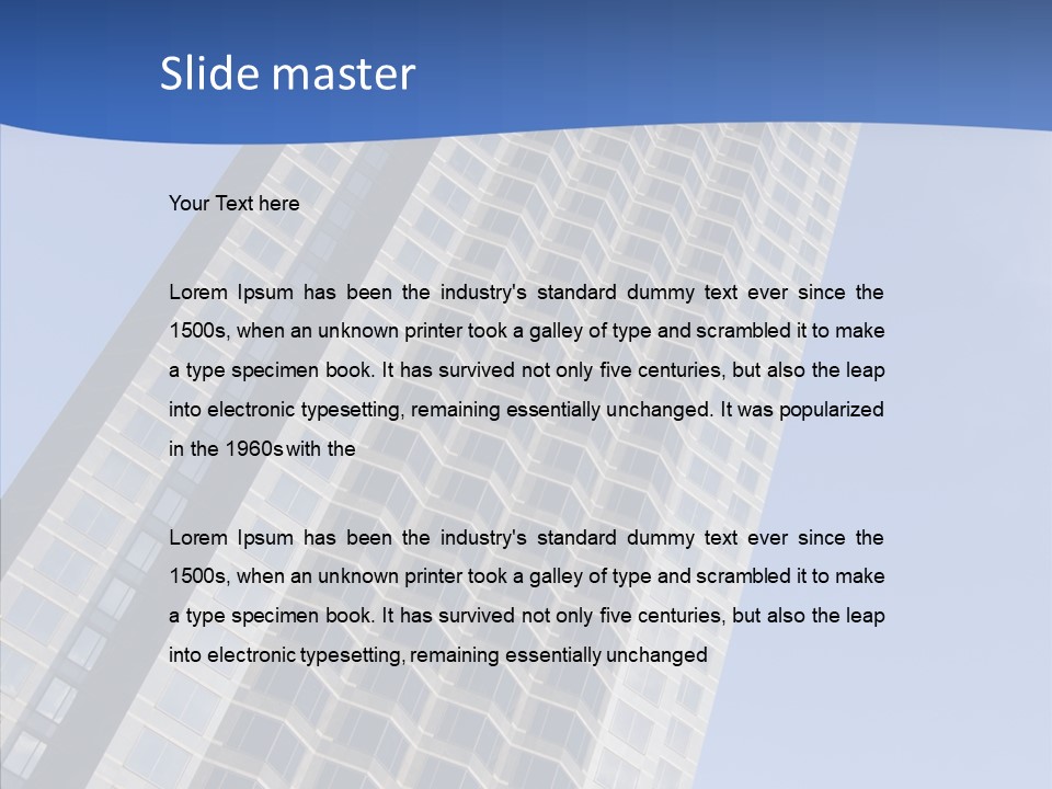 Metal Institution Building PowerPoint Template