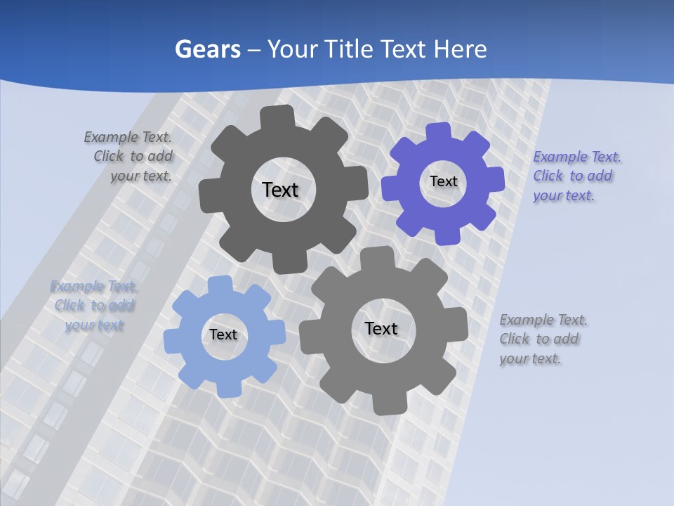 Metal Institution Building PowerPoint Template