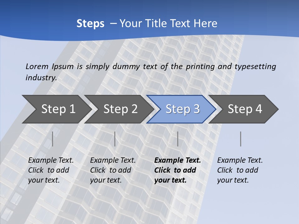 Metal Institution Building PowerPoint Template