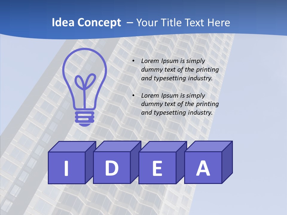 Metal Institution Building PowerPoint Template