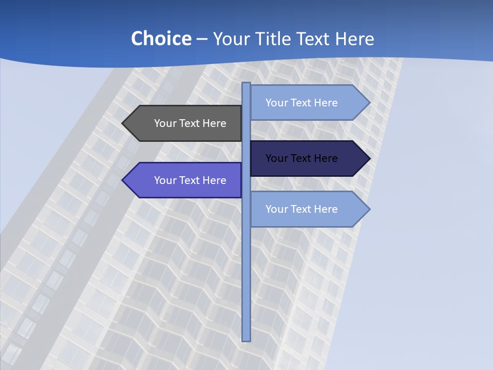 Metal Institution Building PowerPoint Template
