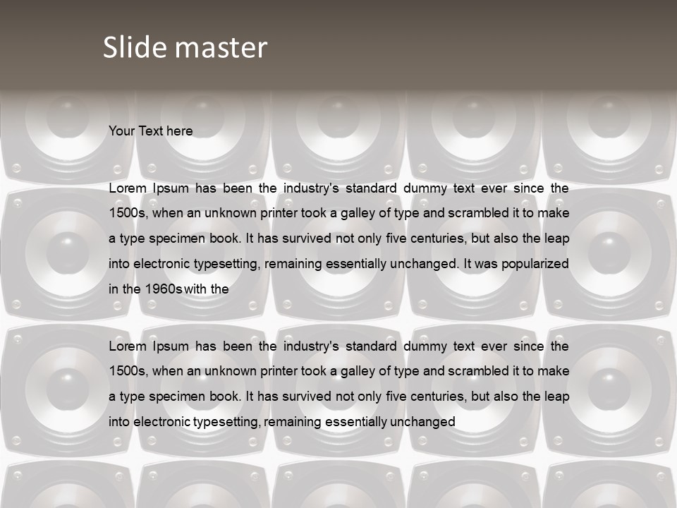 Treble Loud Woofer PowerPoint Template