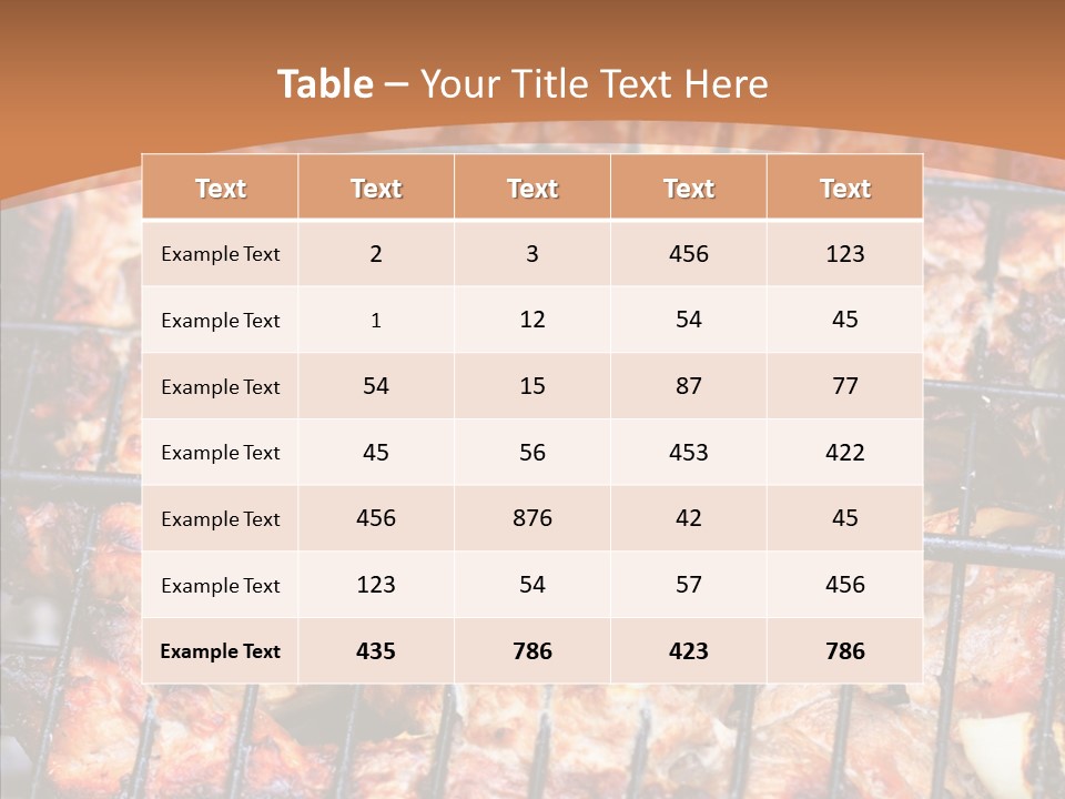 Restaurant Lamb Nutrition PowerPoint Template