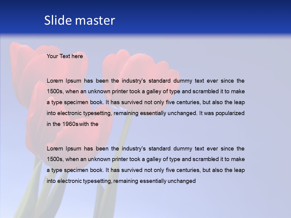 Farm Tulips Romance PowerPoint Template