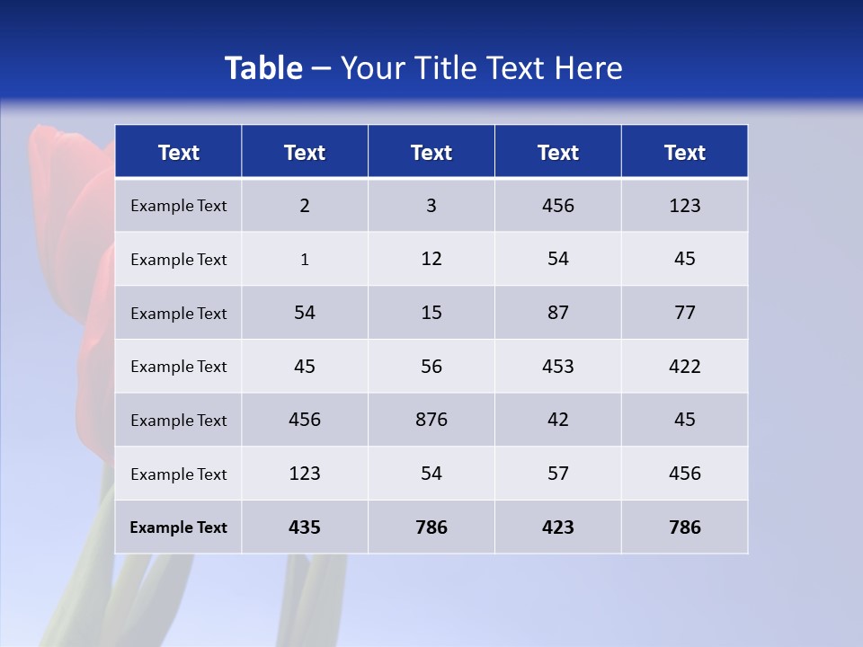 Farm Tulips Romance PowerPoint Template