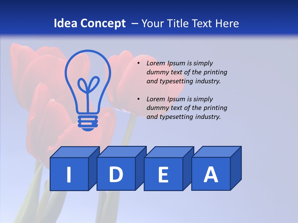 Farm Tulips Romance PowerPoint Template