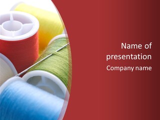 Yarn Fabric Abstract PowerPoint Template