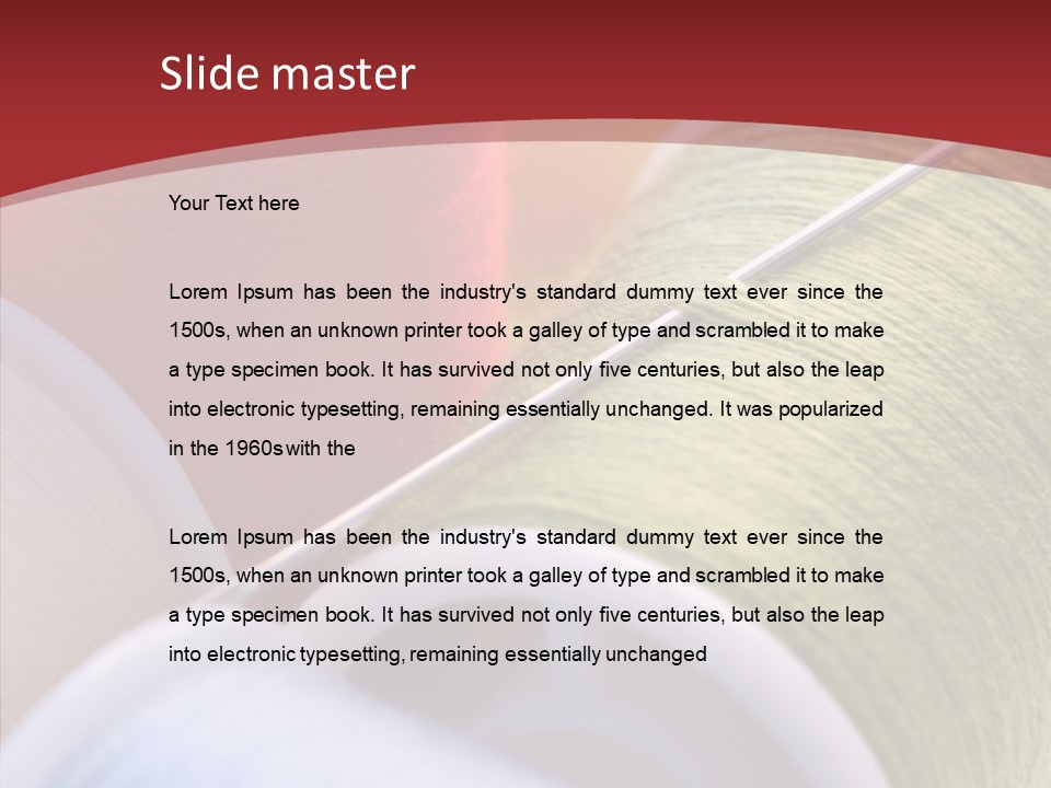 Yarn Fabric Abstract PowerPoint Template