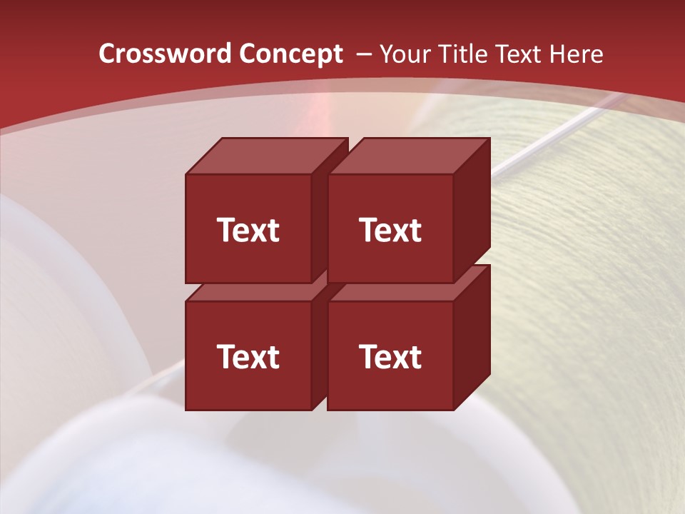 Yarn Fabric Abstract PowerPoint Template