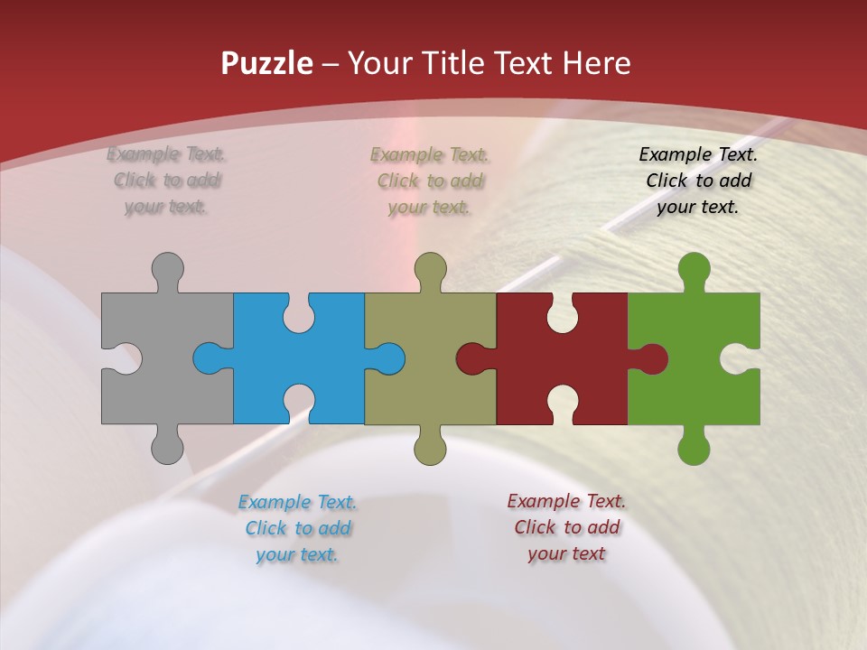 Yarn Fabric Abstract PowerPoint Template