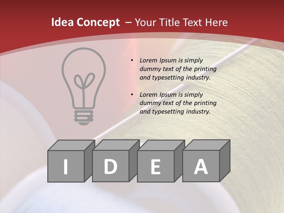 Yarn Fabric Abstract PowerPoint Template