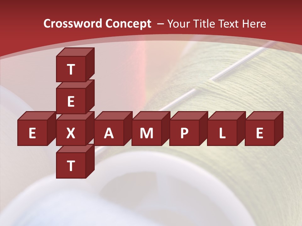 Yarn Fabric Abstract PowerPoint Template