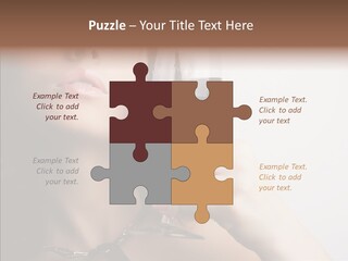 Portrait Of Beautiful Woman With Glass Red Wine PowerPoint Template