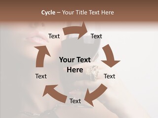 Portrait Of Beautiful Woman With Glass Red Wine PowerPoint Template