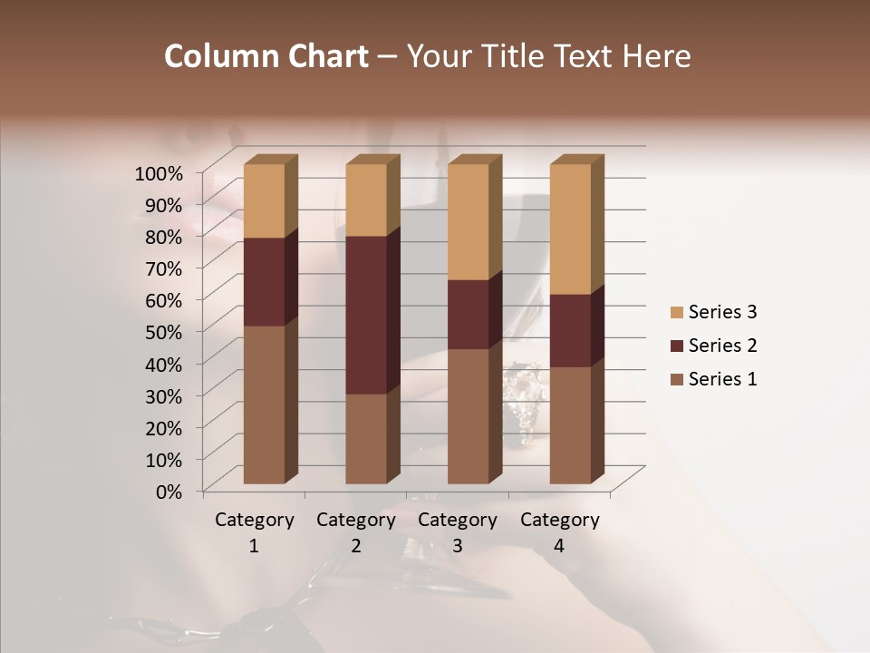 Portrait Of Beautiful Woman With Glass Red Wine PowerPoint Template