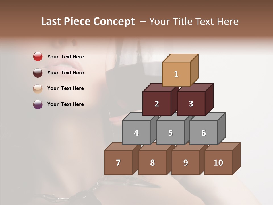 Portrait Of Beautiful Woman With Glass Red Wine PowerPoint Template